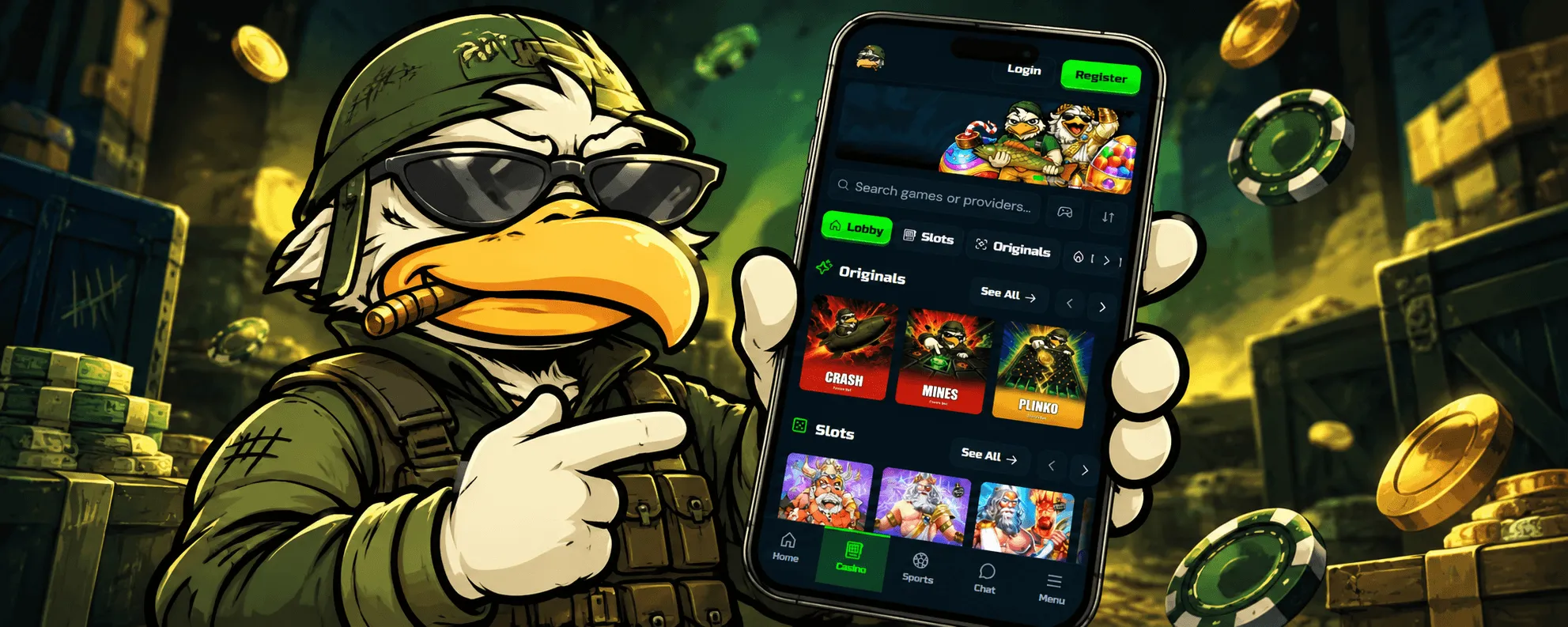 TrenchBet Casino App Screenshot